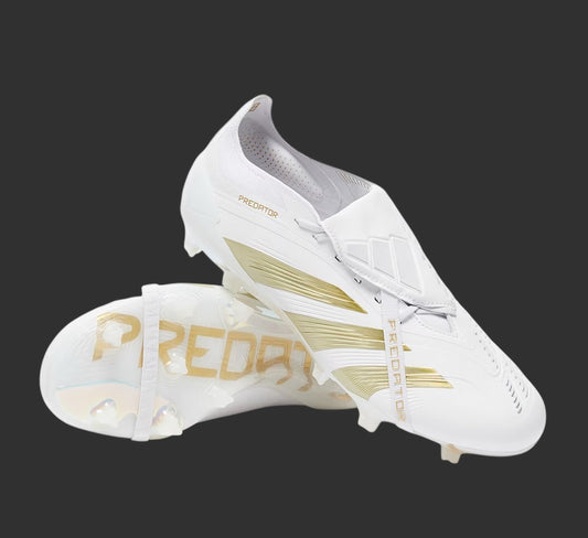ADIDAS PREDATORS WHITE AND GOLD